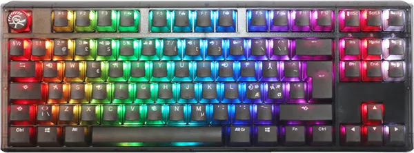 Ducky One 3 - Aura Black Nordic - TKL - Kailh Box Jellyfish Switch Y - RGB - ND - Gaming Keyboard - Nordic - Black